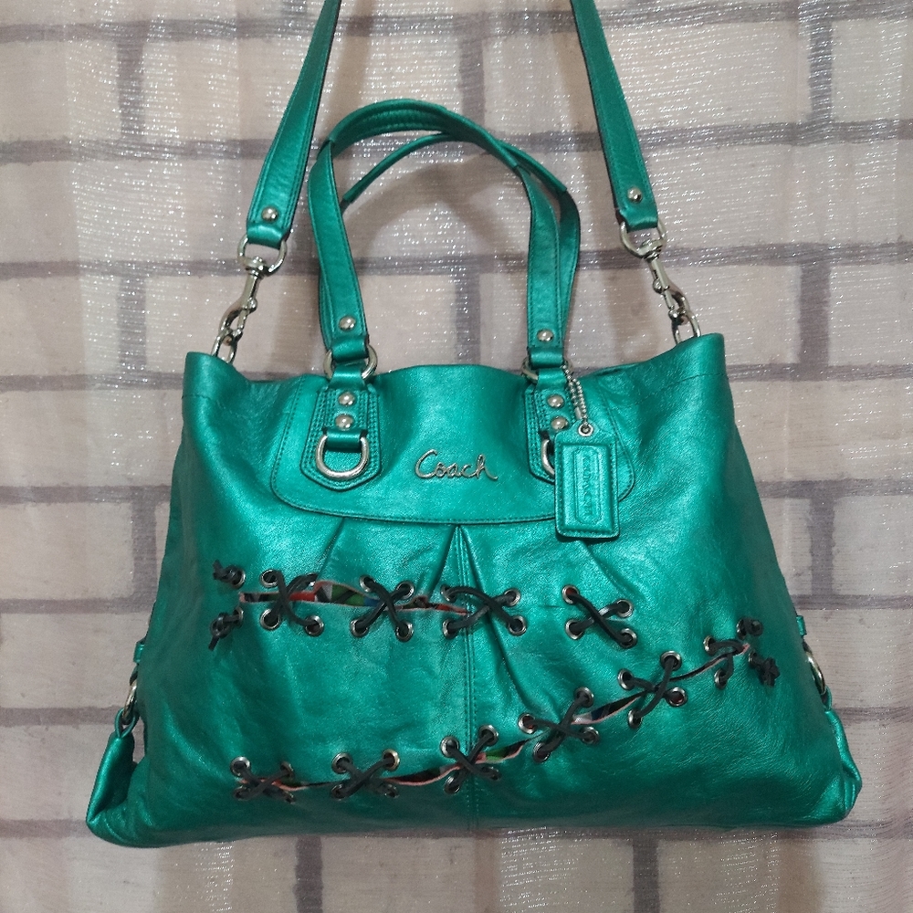 Coach metallic shoulder bag